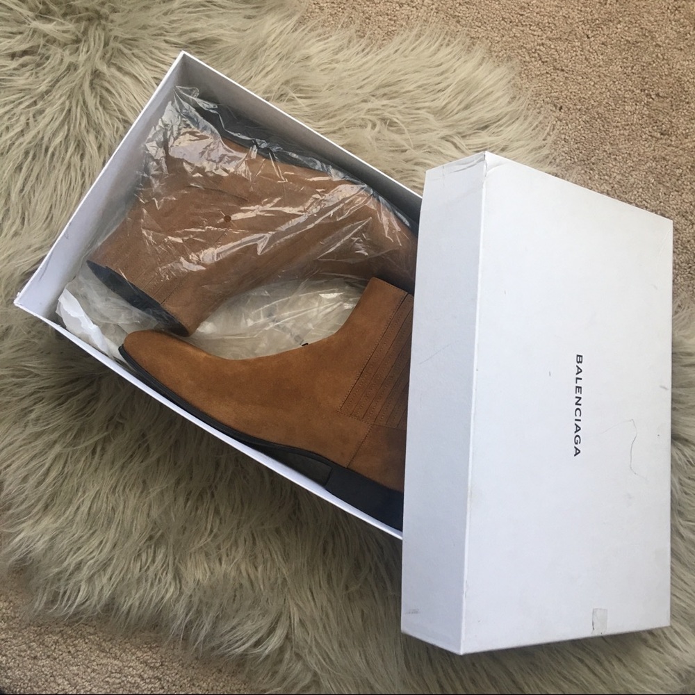 Balenciaga Suede Leather Chelsea Boots